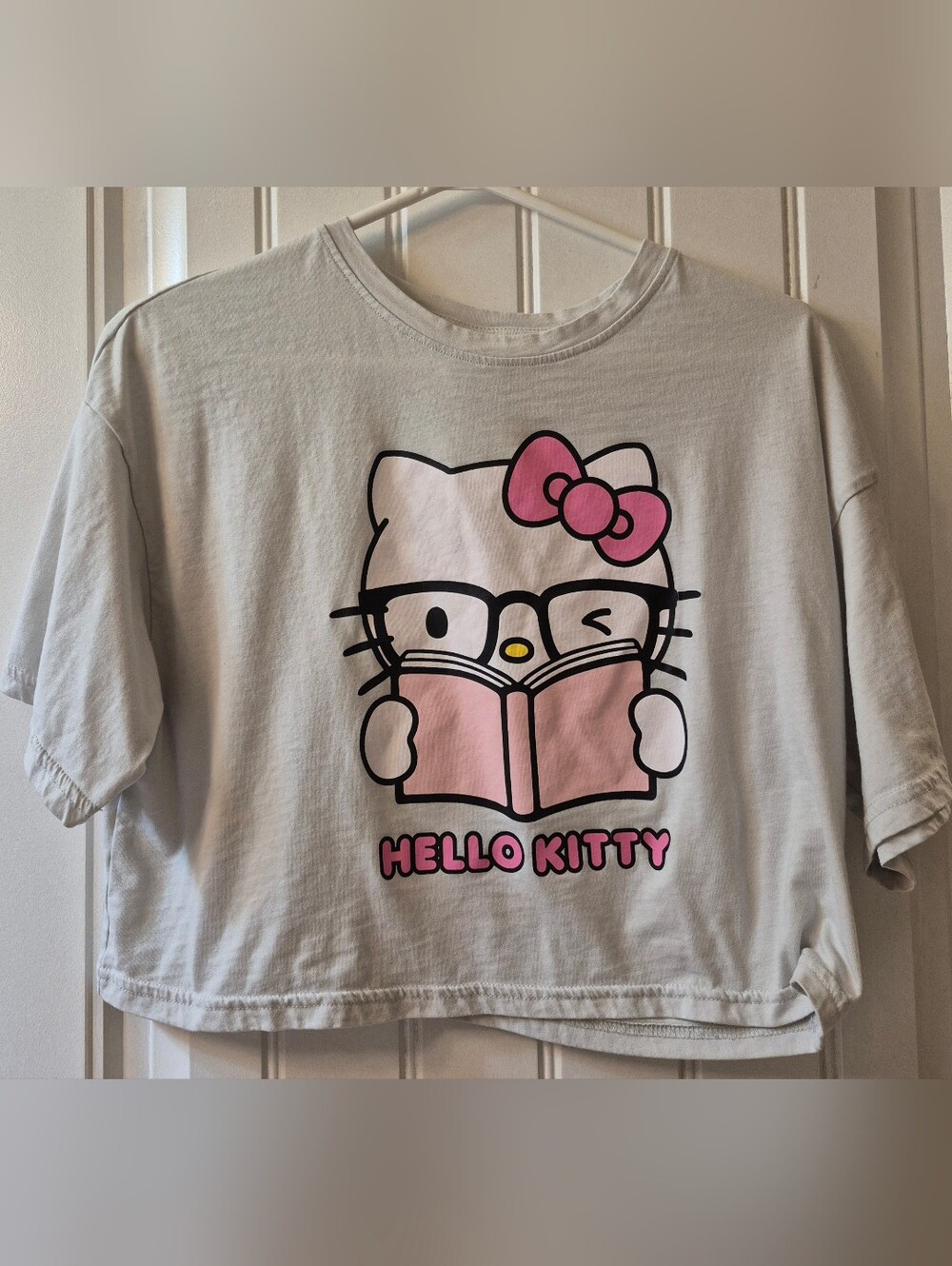 Womens Hello Kitty Cropped T Shirt Size XL